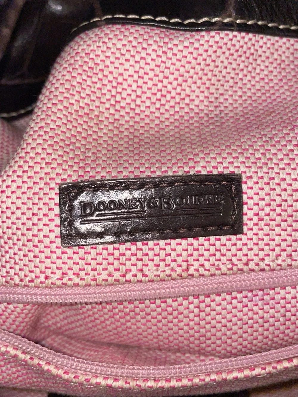 Dooney & Bourke Pink Woven Interior Tote Lining